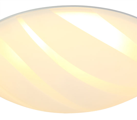 C-Lighting Procyon Ceiling 30cm, 1 x 12W LED, 3000K, 666lm, Polished Chrome/White, 3yrs Warranty - 29183