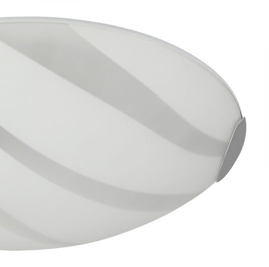 C-Lighting Procyon Ceiling 30cm, 1 x 12W LED, 3000K, 666lm, Polished Chrome/White, 3yrs Warranty - 29183