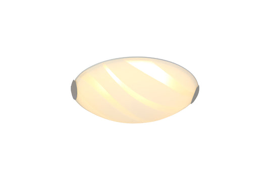 C-Lighting Procyon Ceiling 30cm, 1 x 12W LED, 3000K, 666lm, Polished Chrome/White, 3yrs Warranty - 29183