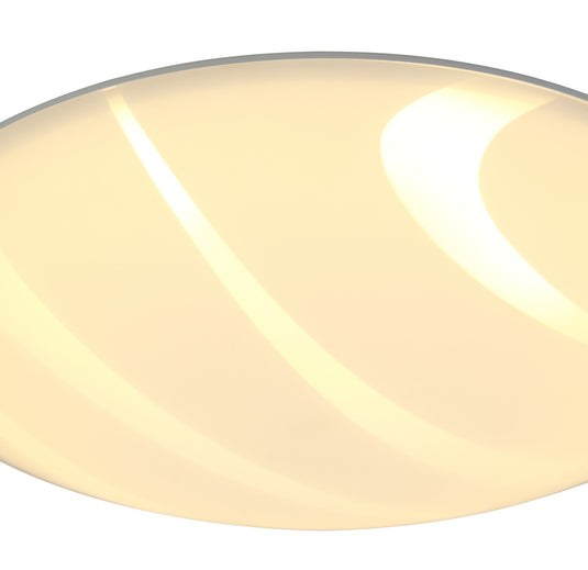 C-Lighting Procyon Ceiling 40.5cm, 1 x 24W LED, 3000K, 1404lm, Polished Chrome/White, 3yrs Warranty - 29184