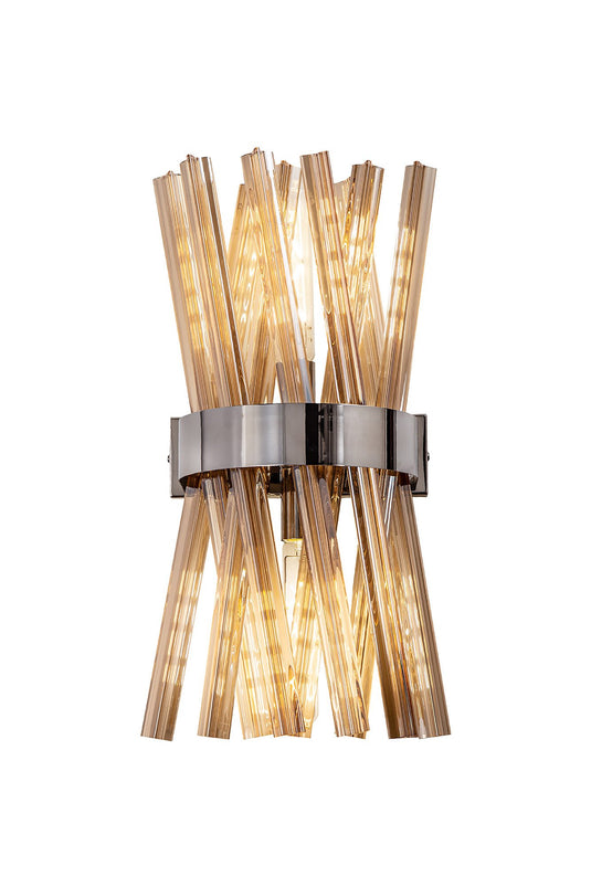 C-Lighting Puppies 2 Light E14, Wall Light E14, Polished Nickel / Champagne Glass - 33261