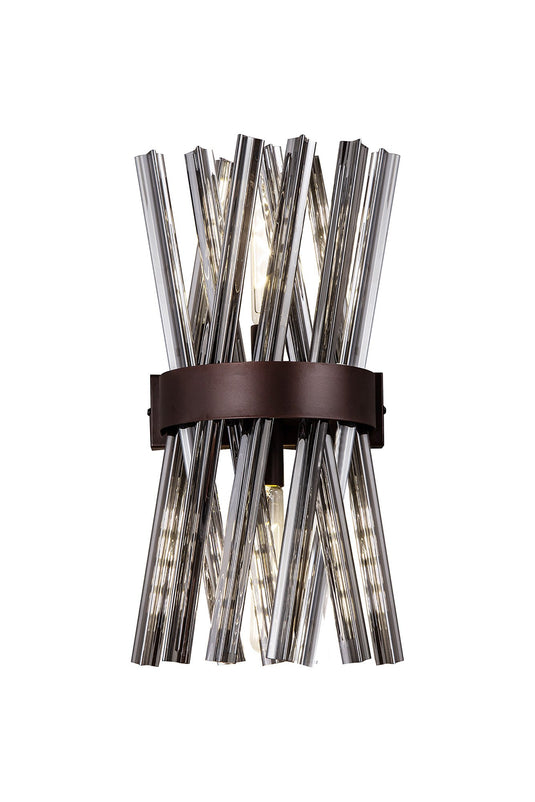 C-Lighting Puppies 2 Light E14, Wall Light E14, Brown Oxide / Smoke Glass - 33263