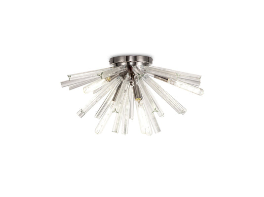 C-Lighting Puppies 6 Light E14, Semi Flush Polished Nickel / Clear Glass - 33339