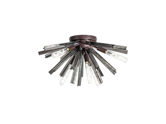 C-Lighting Puppies 6 Light E14, Semi Flush Brown Oxide / Smoke Glass - 33343