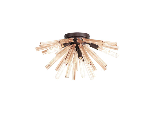 C-Lighting Puppies 6 Light E14, Semi Flush Brown Oxide / Champagne Gold Glass - 33344