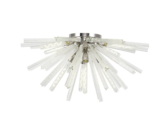 C-Lighting Puppies 8 Light E27, Semi Flush Polished Nickel / Clear Glass - 33345