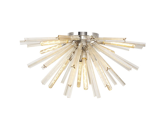 C-Lighting Puppies 8 Light E27, Semi Flush Polished Nickel / Champagne Gold Glass - 33347
