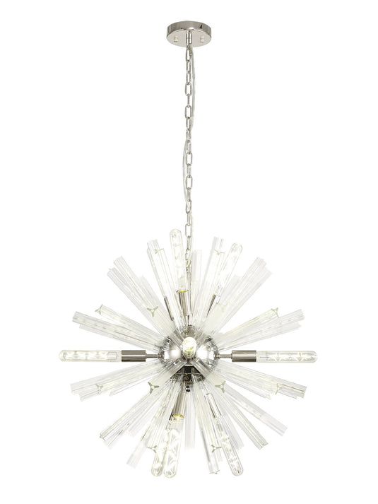C-Lighting Puppies 10 Light E14, Round Pendant Polished Nickel / Clear Glass - 33351