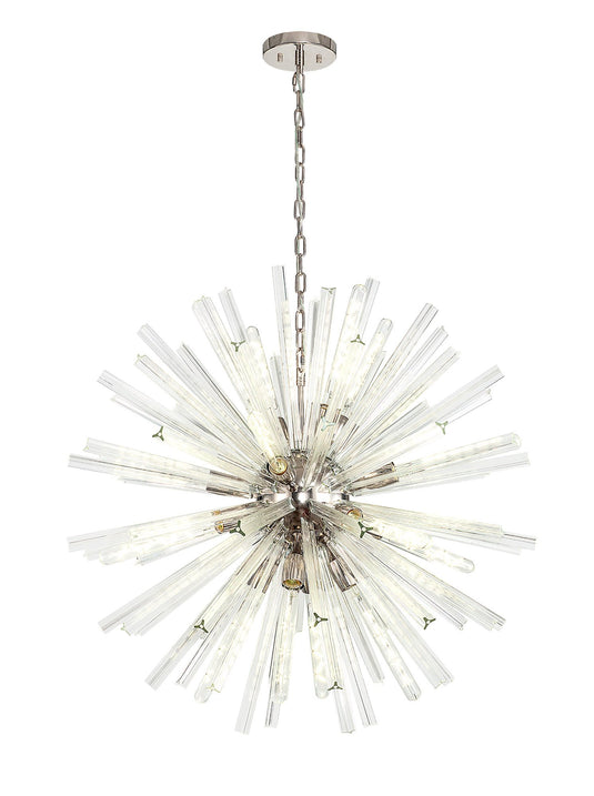 C-Lighting Puppies 16 Light E27, Round Pendant Polished Nickel / Clear Glass - 33357