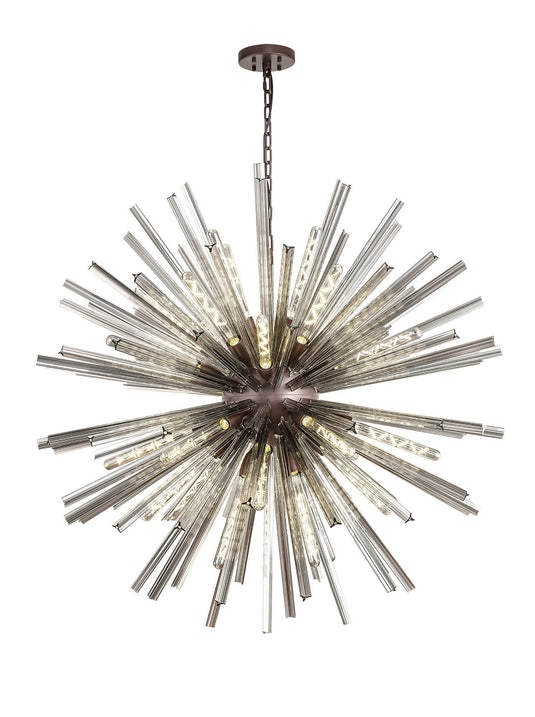 C-Lighting Puppies 32 Light E27, Round Pendant Brown Oxide / Smoke Glass - 33367