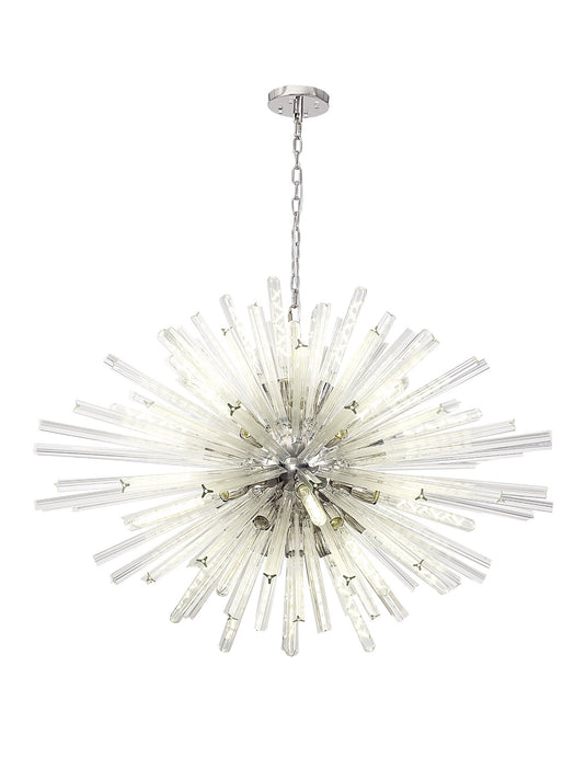 C-Lighting Puppies 32 Light E27, Oval Pendant Polished Nickel / Clear Glass - 33369