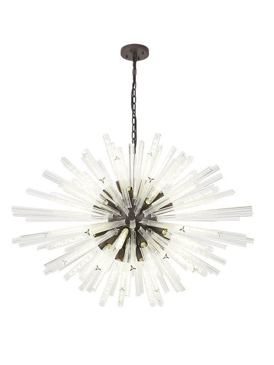 C-Lighting Puppies 32 Light E27, Oval Pendant Brown Oxide / Clear Glass - 33372