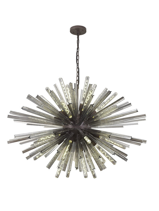 C-Lighting Puppies 32 Light E27, Oval Pendant Brown Oxide / Smoke Glass - 33373