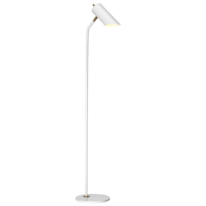 Elstead Lighting QUINTO-FL-WAB Quinto 1 Light Floor Lamp - White Aged Brass