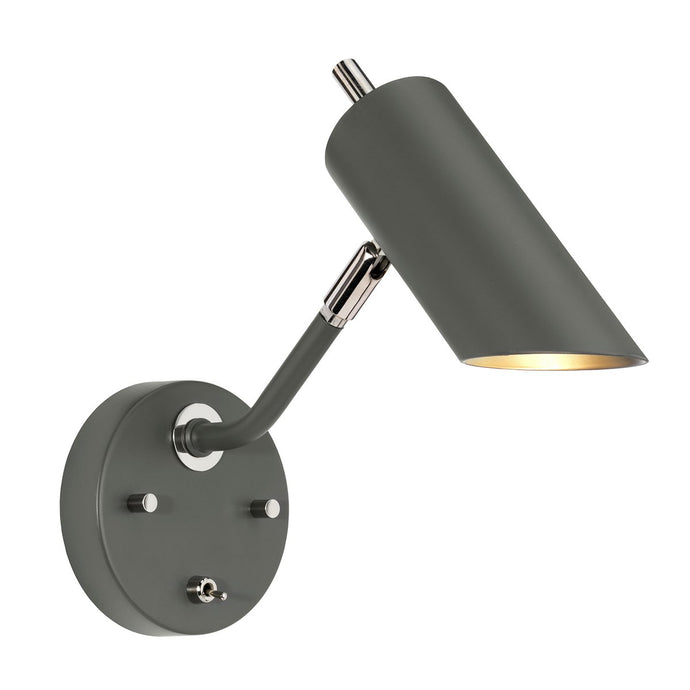 Elstead Lighting QUINTO1-GPN Quinto 1 Light Wall Light - Dark Grey Polished Nickel