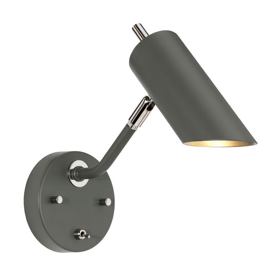 Elstead Lighting QUINTO1-GPN Quinto 1 Light Wall Light - Dark Grey Polished Nickel