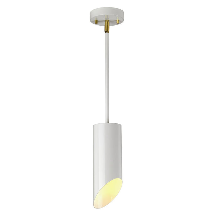 Elstead Lighting QUINTO1P-WAB Quinto 1 Light Pendant - White Aged Brass