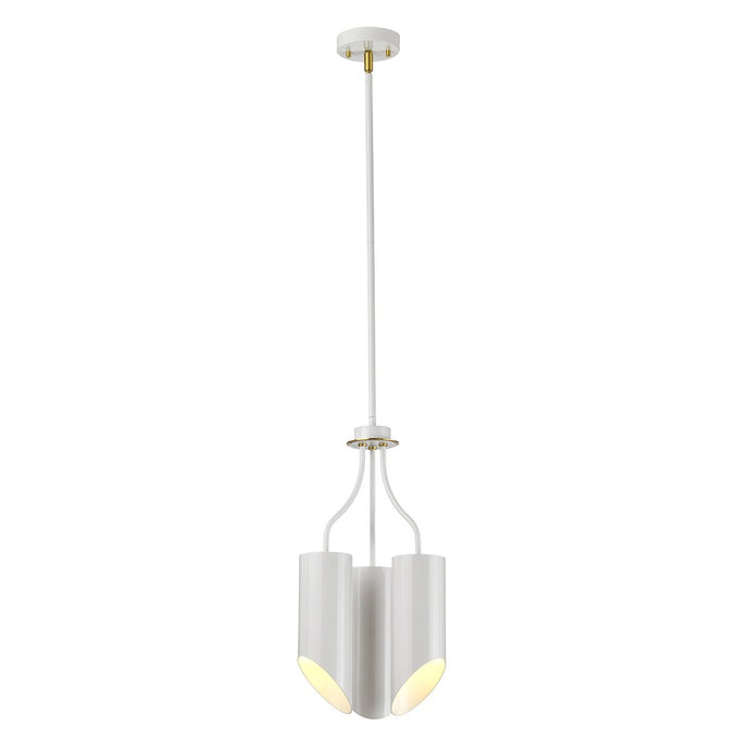 Elstead Lighting QUINTO3-WAB Quinto 3 Light Chandelier - White Aged Brass