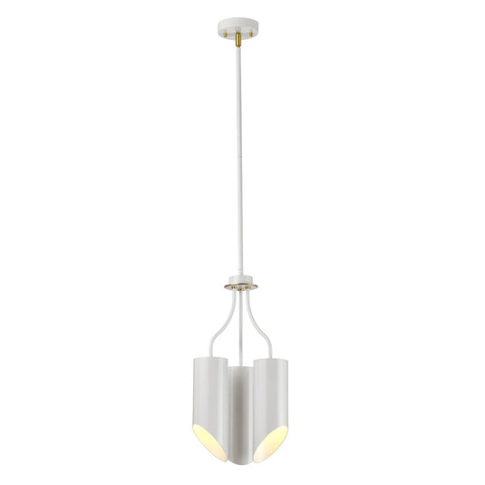Elstead Lighting QUINTO3-WAB Quinto 3 Light Chandelier - White Aged Brass