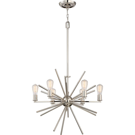 Quoizel QZ-CARNEGIE6-IS Uptown Carnegie 6 Light Chandelier - Imperial Silver