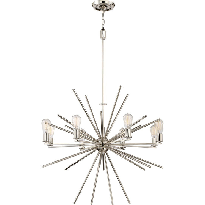 Quoizel QZ-CARNEGIE8-IS Uptown Carnegie 8 Light Chandelier - Imperial Silver