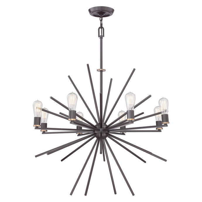 Quoizel QZ-CARNEGIE8 Uptown Carnegie 8 Light Chandelier - Western Bronze