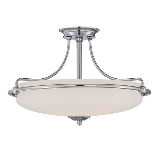 Quoizel QZ-GRIFFIN-SFM-AN Griffin 4 Light Semi-Flush Light - Antique Nickel