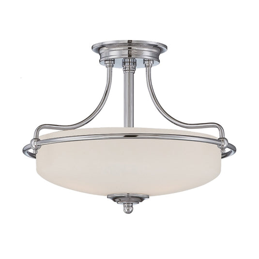 Quoizel QZ-GRIFFIN-SFS-AN Griffin 3 Light Semi-Flush Light - Antique Nickel