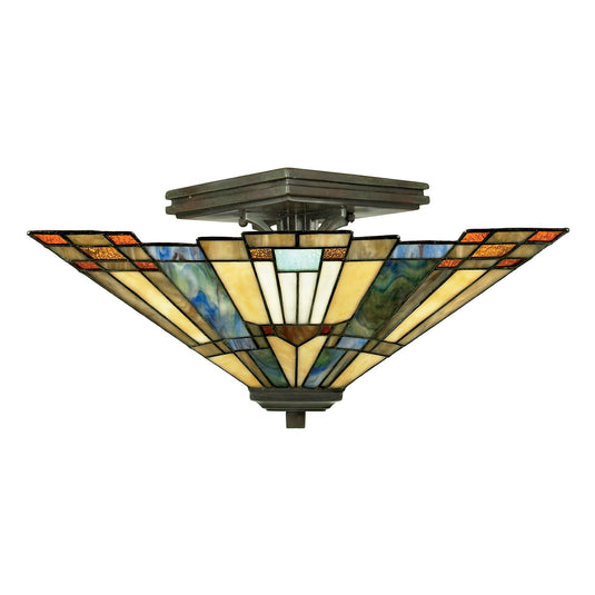 Quoizel QZ-INGLENOOK-SF Inglenook 2 Light Semi-Flush