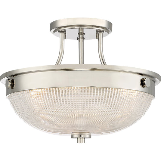 Quoizel QZ-MANTLE-SF-IS Mantle 2 Light Semi-Flush - Polished Nickel