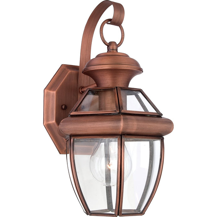 Quoizel QZ-NEWBURY2-S-AC Newbury 1 Light Small Wall Lantern - Aged Copper