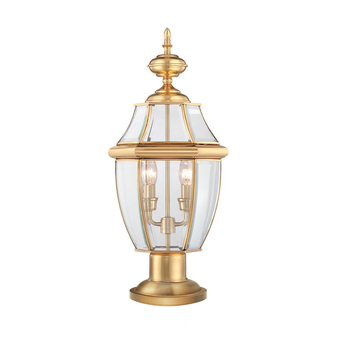 Quoizel QZ-NEWBURY3-L-PB Newbury 2 Light Pedestal