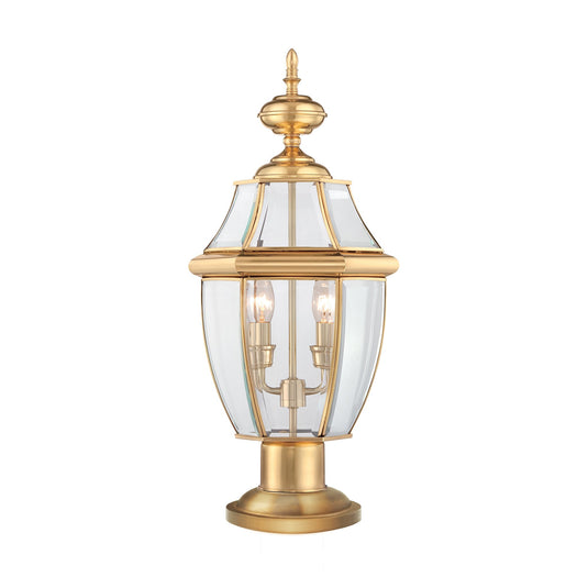 Quoizel QZ-NEWBURY3-L-PB Newbury 2 Light Pedestal