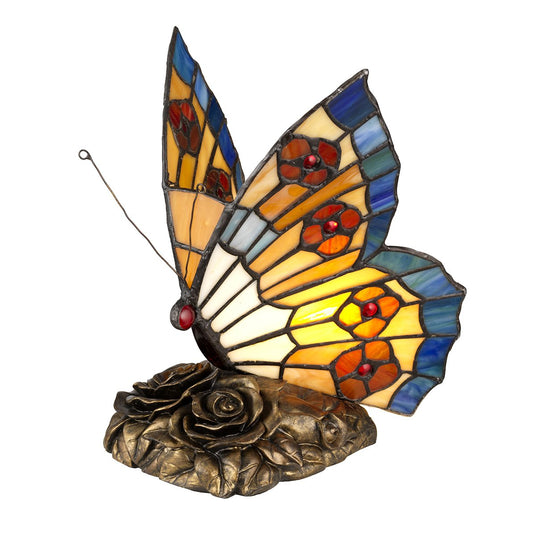 Quoizel QZ-OBUTTERFLY-TL Tiffany Animal Lamps Butterfly Tiffany Lamp
