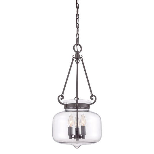 Quoizel QZ-STEWART-WT Stewart 3 Light Pendant in Western Bronze