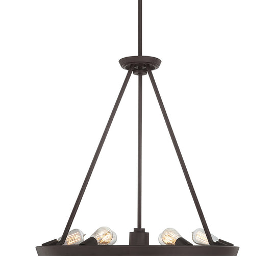 Quoizel QZ-THEATER-ROW6WT Theater Row 6 Light Chandelier - Western Bronze