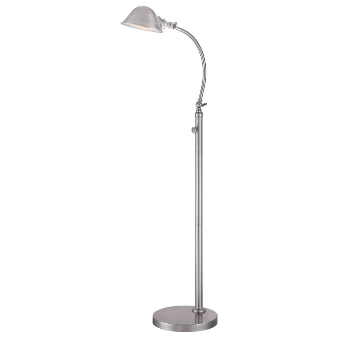 Quoizel QZ-THOMPSON-FLBN Thompson LED Floor Lamp in Brushed Nickel