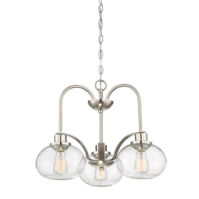 Quoizel QZ-TRILOGY3-BN Trilogy 3 Light Chandelier - Brushed Nickel