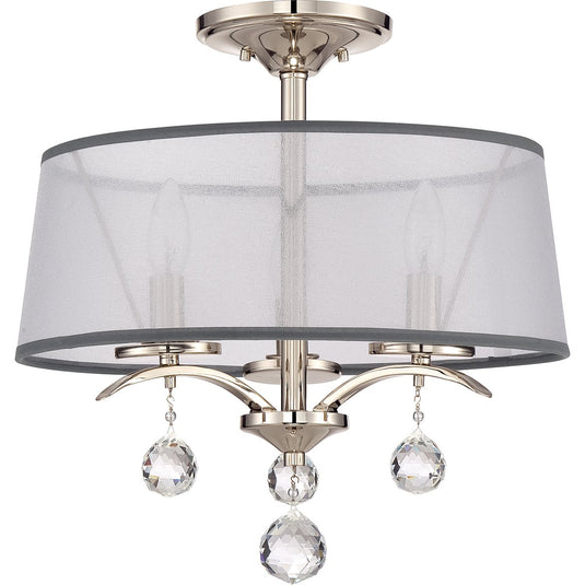 Quoizel QZ-WHITNEY-SF Whitney 3 Light Semi Flush/Pendant