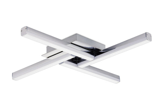 C-Lighting Rana 4 Light Ceiling, 4 x 6W LED, 4000K, 2210lm, IP44, Polished Chrome, 3yrs Warranty - 28635