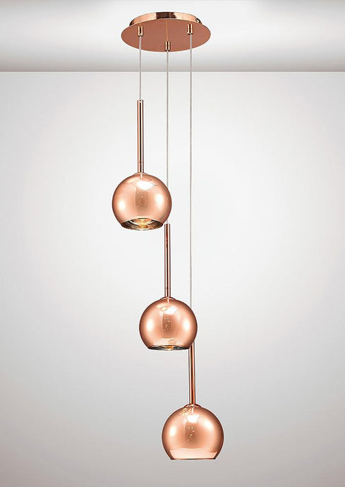 Deco D0104 Regina Pendant 3 Light G9 Bronze/Bronze Glass