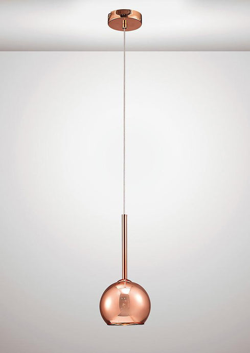 Deco D0107 Regina Single Pendant 1 Light G9 Bronze/Bronze Glass