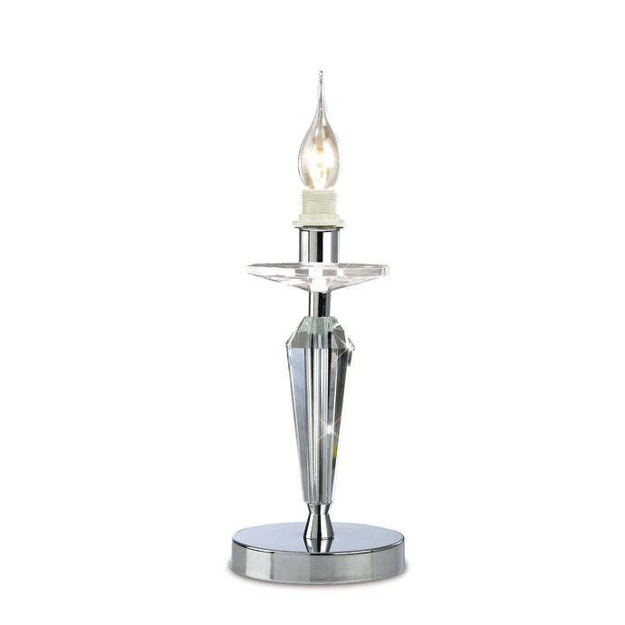 Diyas IL30599 Renzo Table Lamp 1 Light Polished Chrome/Crystal - 38100