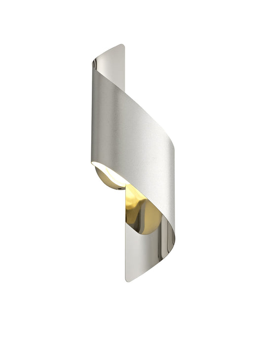 C-Lighting Ribbon Wall Lamp Small, 1 x 8W LED, 3000K, 640lm, Silver/Polished Chrome, 3yrs Warranty - 28637