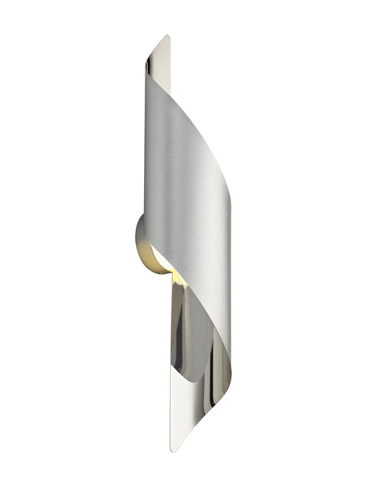 C-Lighting Ribbon Wall Lamp Large, 1 x 8W LED, 3000K, 640lm, Silver/Polished Chrome, 3yrs Warranty - 28640