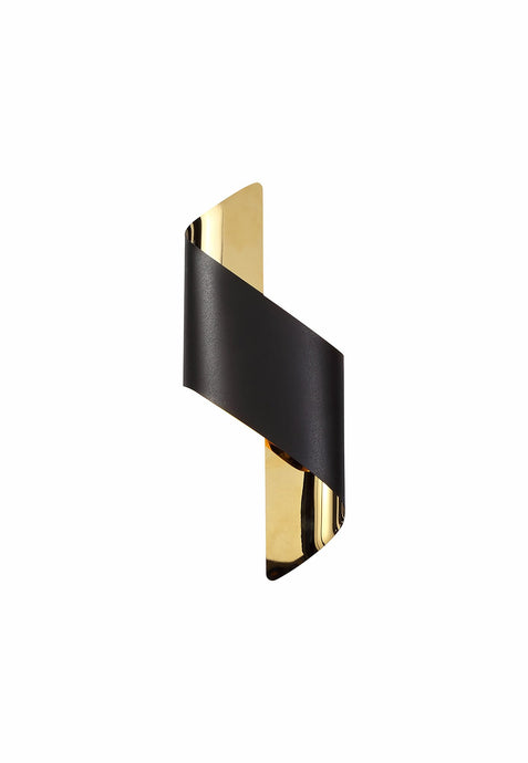 C-Lighting Ribbon Wall Lamp Small, 1 x 8W LED, 3000K, 640lm,Sand Black/Gold, 3yrs Warranty - 33220