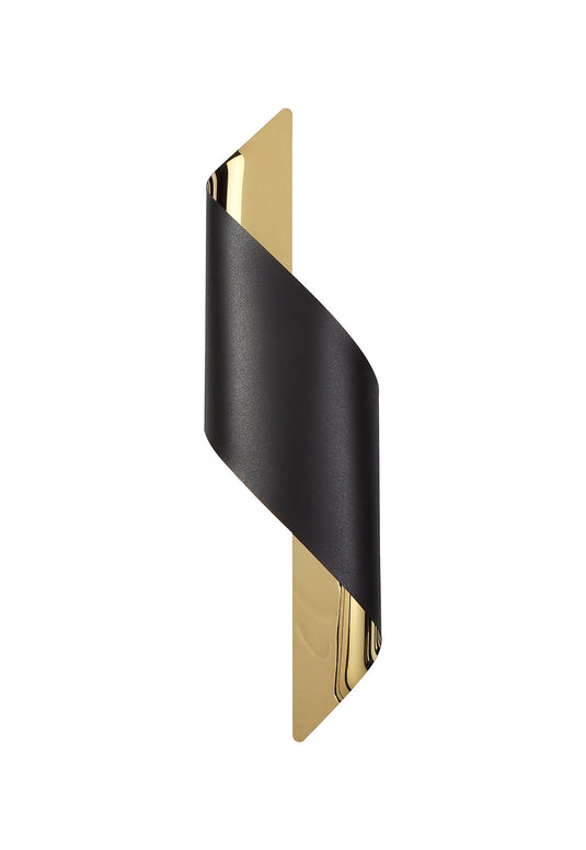 C-Lighting Ribbon Wall Lamp Large, 1 x 8W LED, 3000K, 640lm, Sand Black/Gold, 3yrs Warranty - 33221