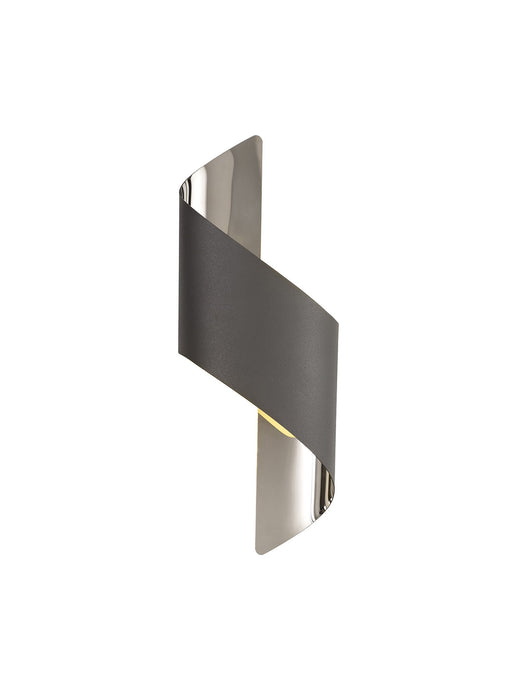 C-Lighting Ribbon Wall Lamp Small, 1 x 8W LED, 3000K, 640lm, Anthracite/Polished Chrome, 3yrs Warranty - 33242