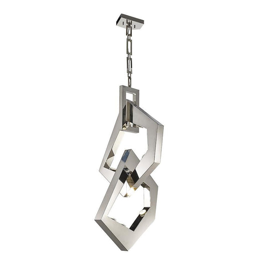 Diyas IL31668 Ricadi Pendant 8 Light GU10 Stainless Steel (ITEM REQUIRES ASSEMBLY) - 38449