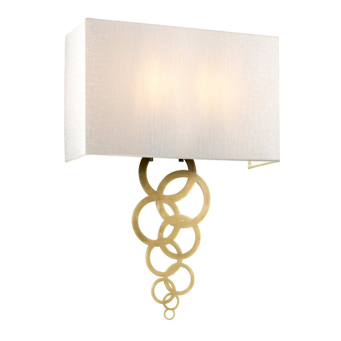 Elstead Lighting  ROSA-LARGE-AB Rosa Large 2 Light Wall Light - Aged Brass